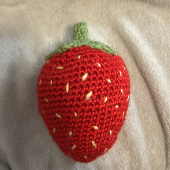 Handmade Crochet Strawberry Plushie Coquette Cute - Picture 2 of 5